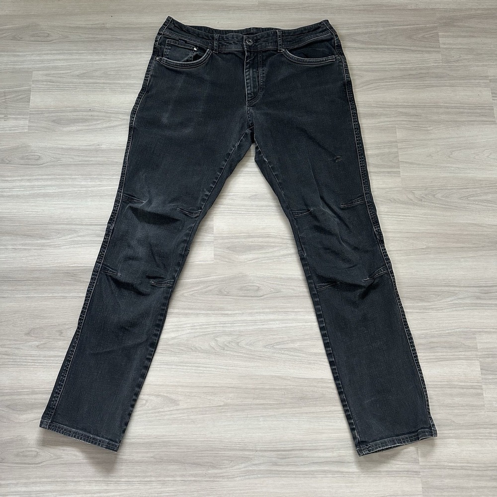 Kuhl Disruptr Jeans Men 36x36 Black Regular Cargo Denim Stretch Hiking Outdoors